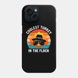 Coolest Turkey in the Flock - Thanksgiving Gift Idea for Men, Boys, and Toddler Kids Phone Case