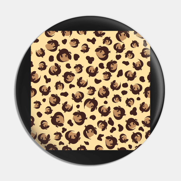 Leopard Gecko Print (Brown & Tan) Pin by danchampagne