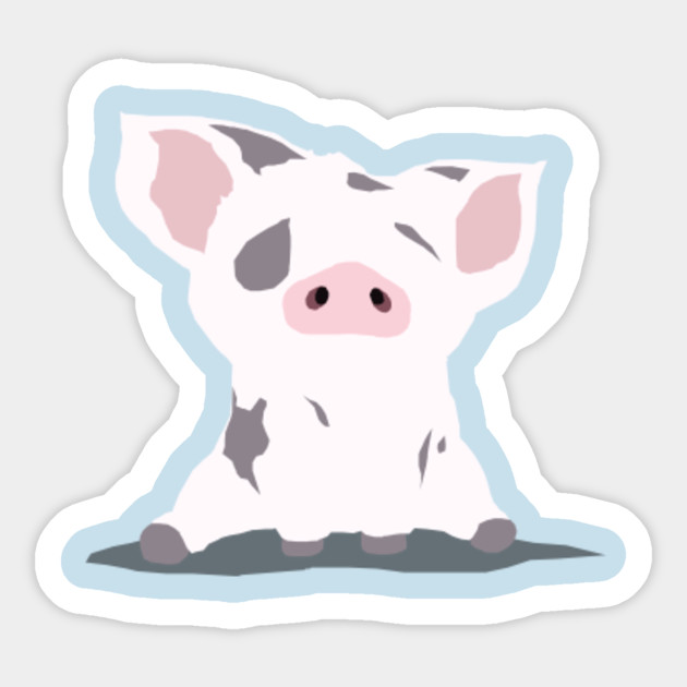 pua the pig moana sticker teepublic