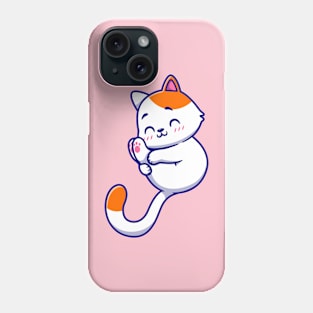 Cute Cat Playing Pow Cartoon Phone Case