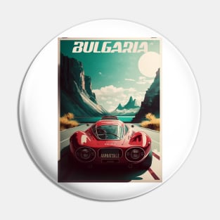 Bulgaria Supercar Vintage Travel Art Poster Pin