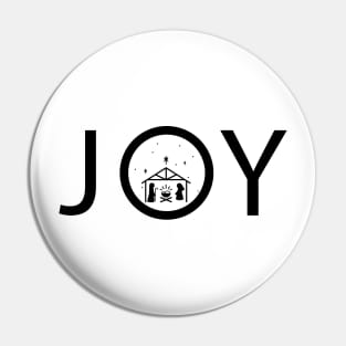 Joy Christmas Nativity Pin