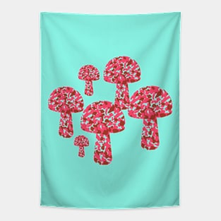 Terracotta spotted mushrooms Tapestry