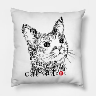 Font illustration "cat" Pillow