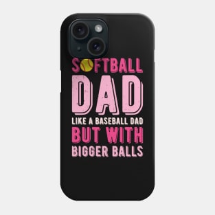 Softball Dad Like A Baseball Dad But With Bigger Balls Phone Case