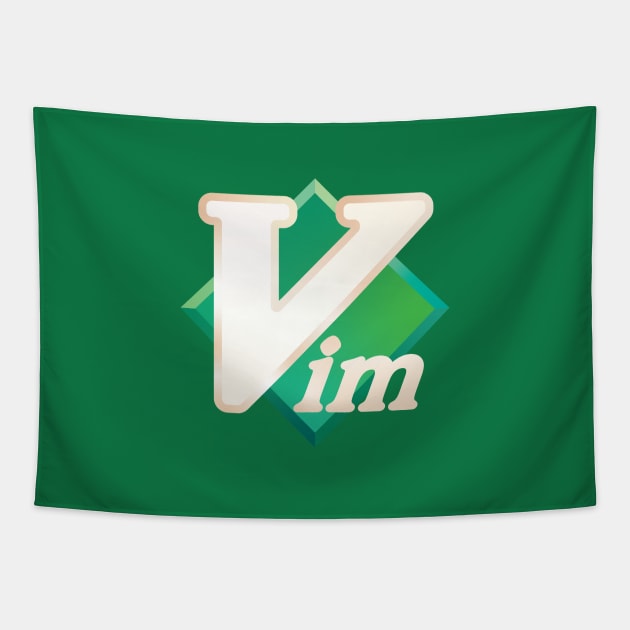 Vim Logo Redesign Tapestry by nerd_crafter