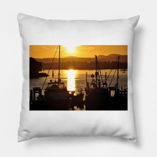 Victoria Harbour Sunset Pillow