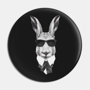 Rabbit In Black Pin