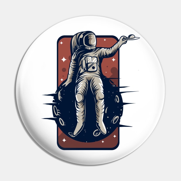 Astronaut on a planet Pin by Frispa