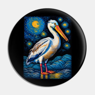 Pelican in starry night Pin