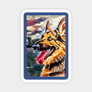 Alsatian, German shepherd Magnet