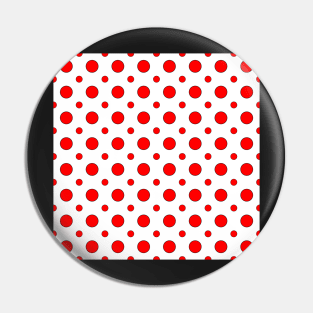 Red Dots on White Pin