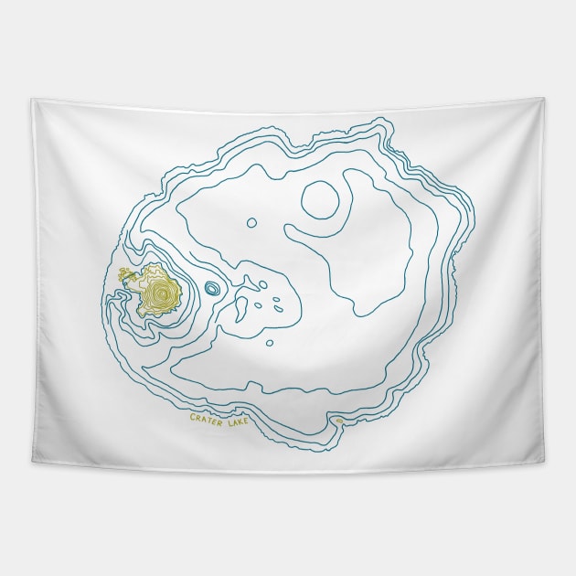 Crater Lake (v1) Tapestry by simplistictees