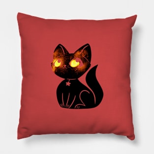 Fiery Eyed Cat Pillow