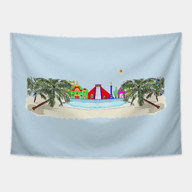 Cancun Tapestry by drknice