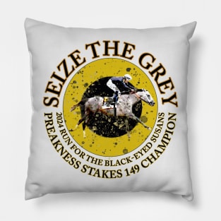 2024 Preakness Champion - Seize the Grey Pillow