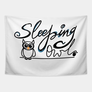 SLEEPING OWL Tapestry