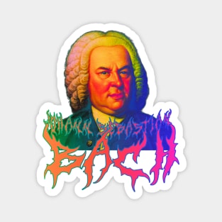 Bach Metal Tie Dye  - Johann Sebastian Bach Psychedelic Graphic Magnet