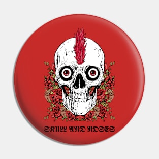 SKULL & ROSES Pin