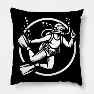 Scuba Diving Diver Pillow