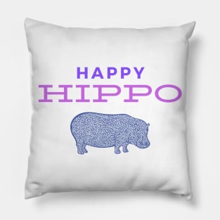 Happy Hippo Pillow