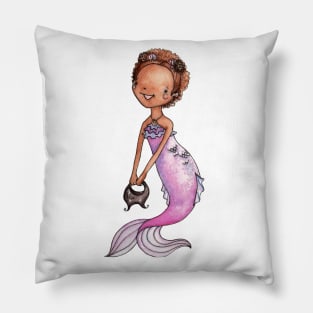 Merisol The Pink Mermaid Pillow