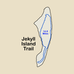 Route Map of the Jekyll Island Trail T-Shirt