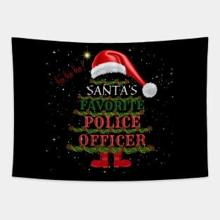 Santa's Favorite Police Officer Christmas Gift Tapestry