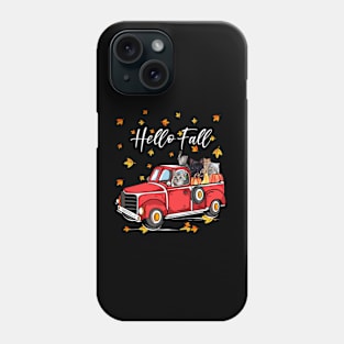 cat hello fall Phone Case