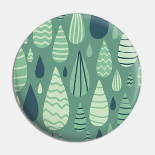 Abstract Rain Drop Pattern - Green Pin