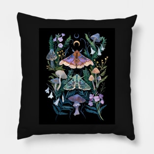 Sphinx Moth Mushroom Pillow