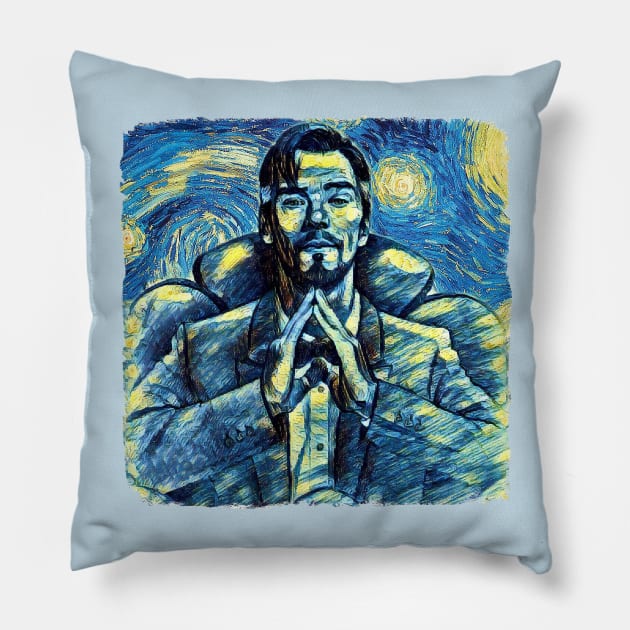 Dr Strange Van Gogh Style Pillow by todos