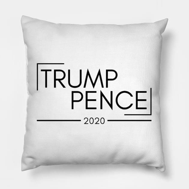 Trump Pence For President 2020 Pillow by Rebelion