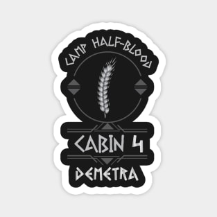 Cabin #4 in Camp Half Blood, Child of Demetra – Percy Jackson inspired design Magnet