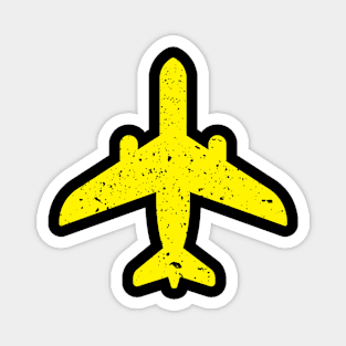 Yellow Plane Design Magnet