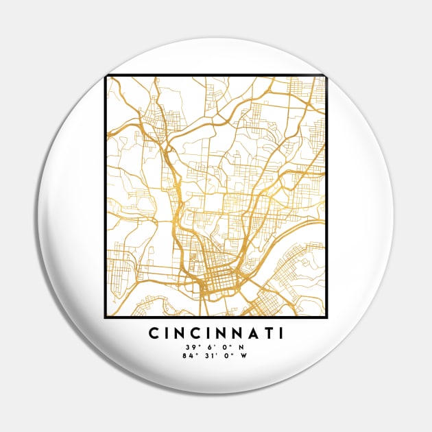 CINCINNATI OHIO CITY STREET MAP ART Pin by deificusArt