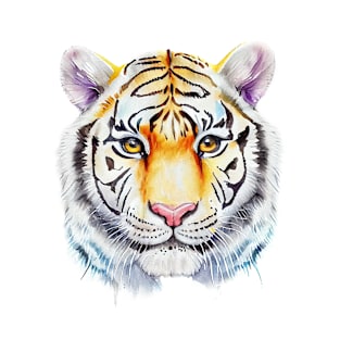 Tiger art, watercolor painting T-Shirt