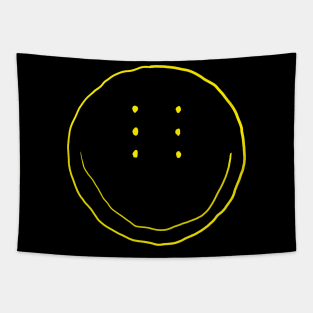 Six-Eyed Smiley Face Tapestry