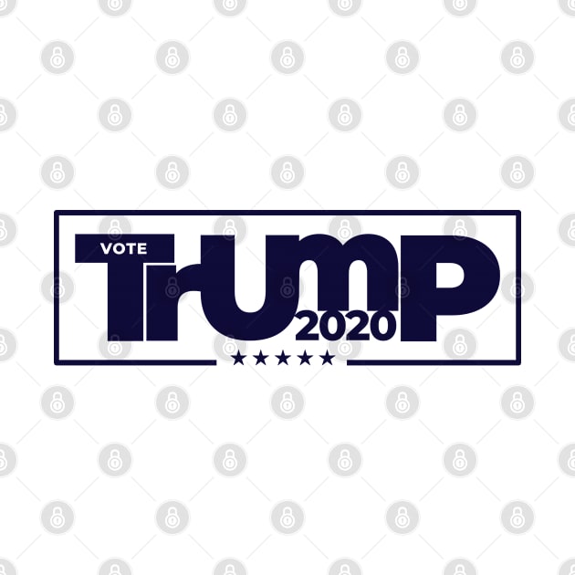 Vote Trump 2020 Blue Logo by Coron na na 