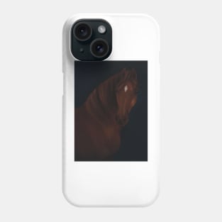 Chestnut Arabian Painting Studio Portrait Phone Case