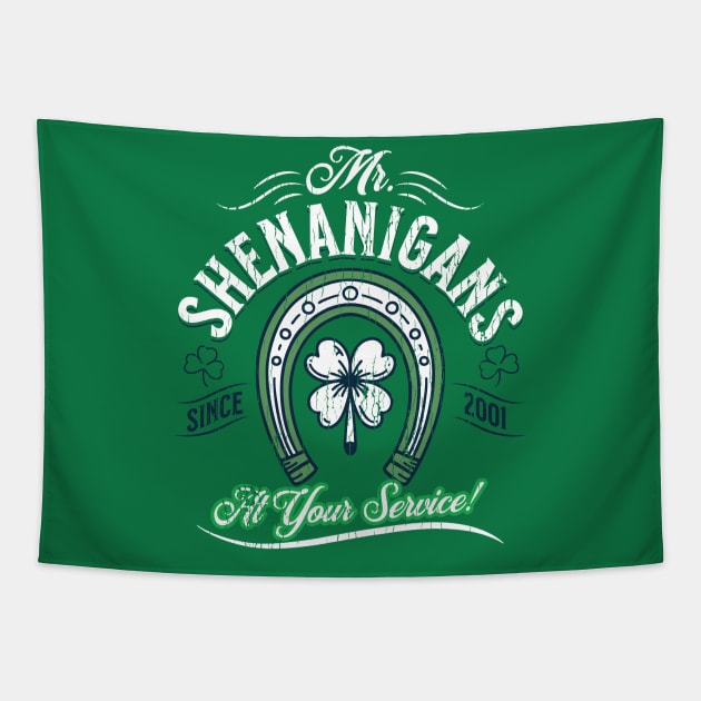 Mr. Shenanigans At Your Service This St. Patrick's Day Tapestry by Contentarama