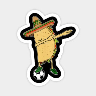 Dabbing Soccer Taco Mexico Jersey - Mexican Football Magnet