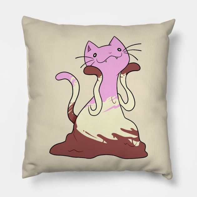 Ice Cream Kitty Pillow by anitasafonova