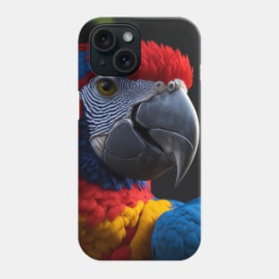 Macaw bird portrait Phone Case