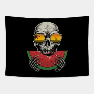 Watermelon Skull Tapestry