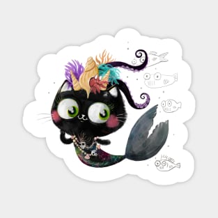 Mermaid Cat Princess Magnet