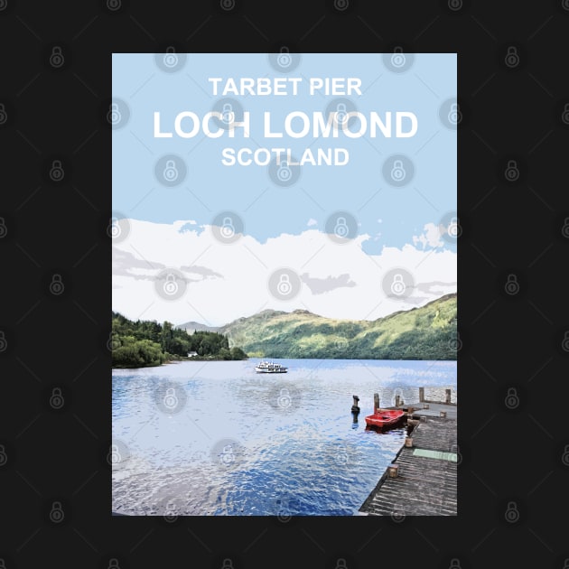 Scotland Loch Lomond Scottish Travel location poster by BarbaraGlebska