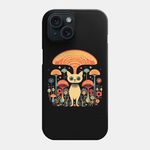 Trippy Cat Phone Case by MushMagicWear