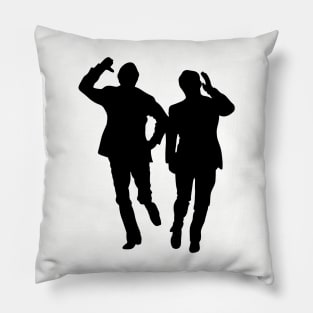 Morecambe and Wise silhouette Pillow