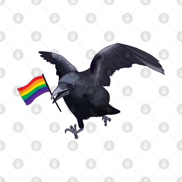 Gay Pride Crow Friend by josierichey